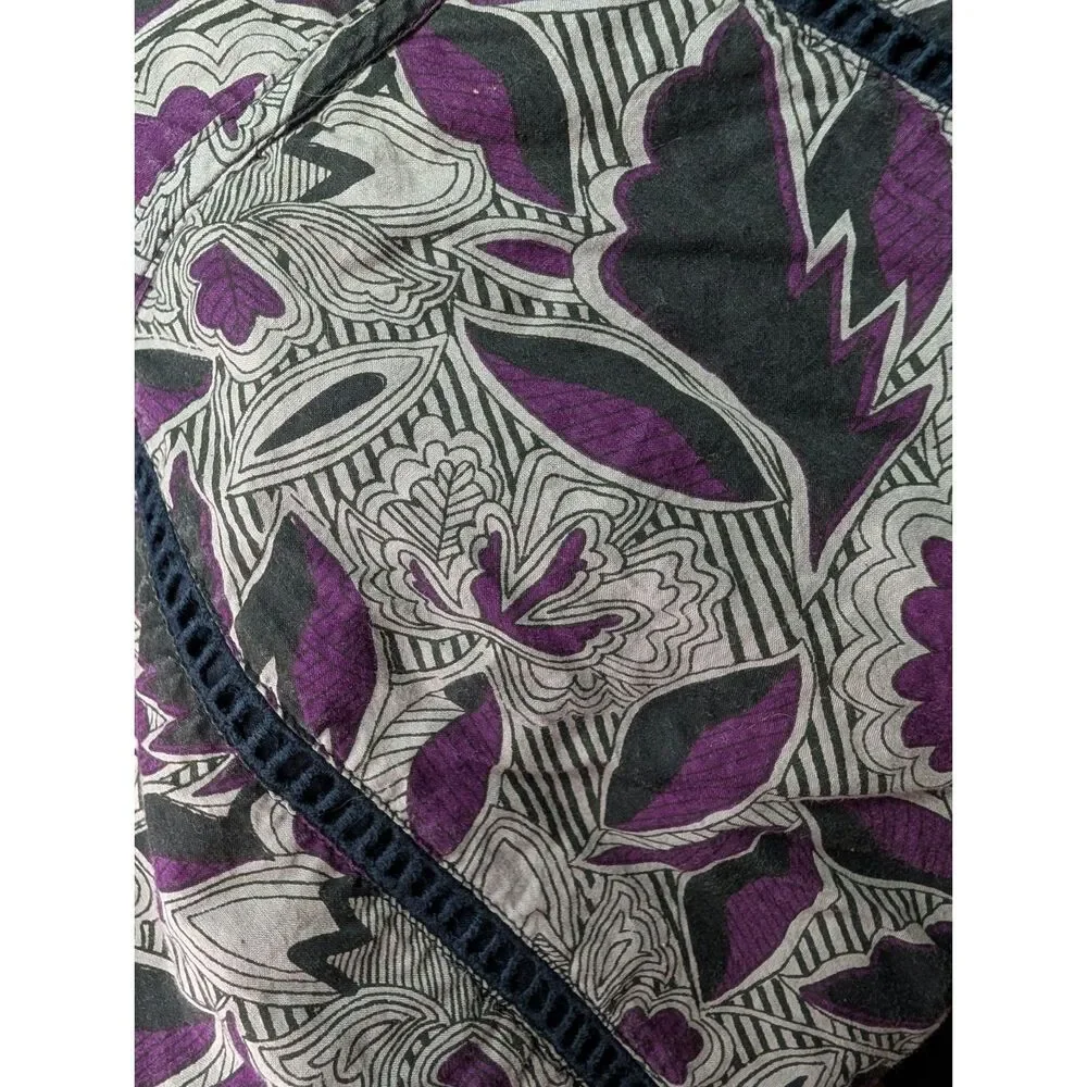 Austin Clothing Co Floral A-Line Skirt Size 2 Purple Black Gray  Classic Street